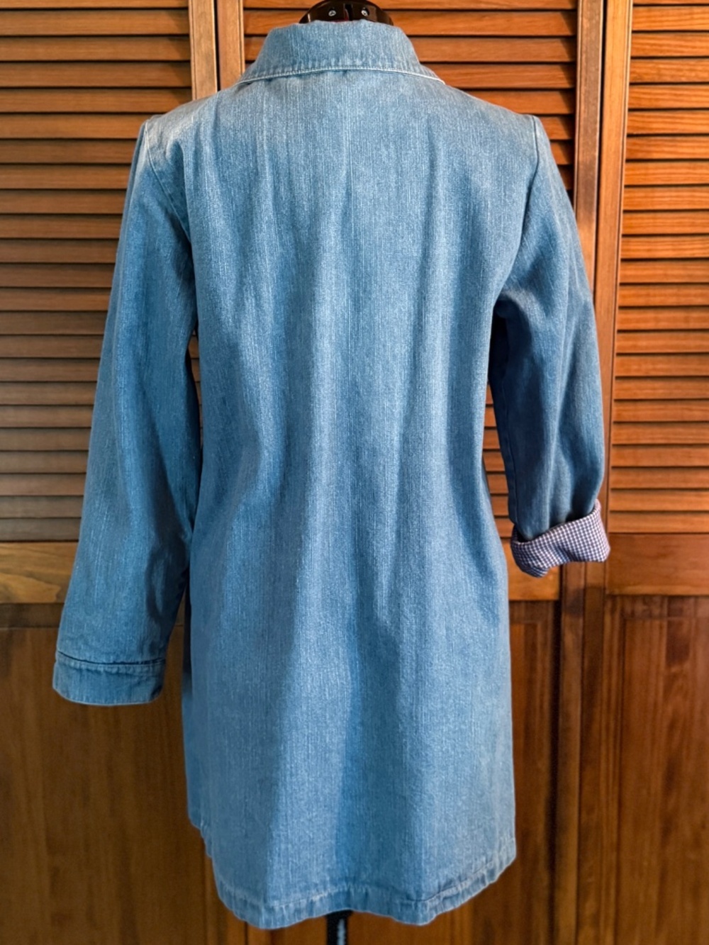 Denim & Co. Heavy Denim Jacket Vintage Med. Wash Pockets Lined 100% Cotton M - Picture 6 of 11